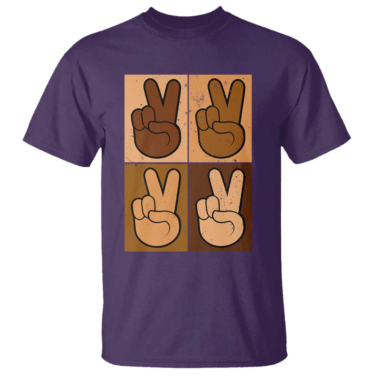 Peace Sign Equality for All T Shirt Peace Out V Fingers Hand Equal Rights TS10 Purple Print Your Wear