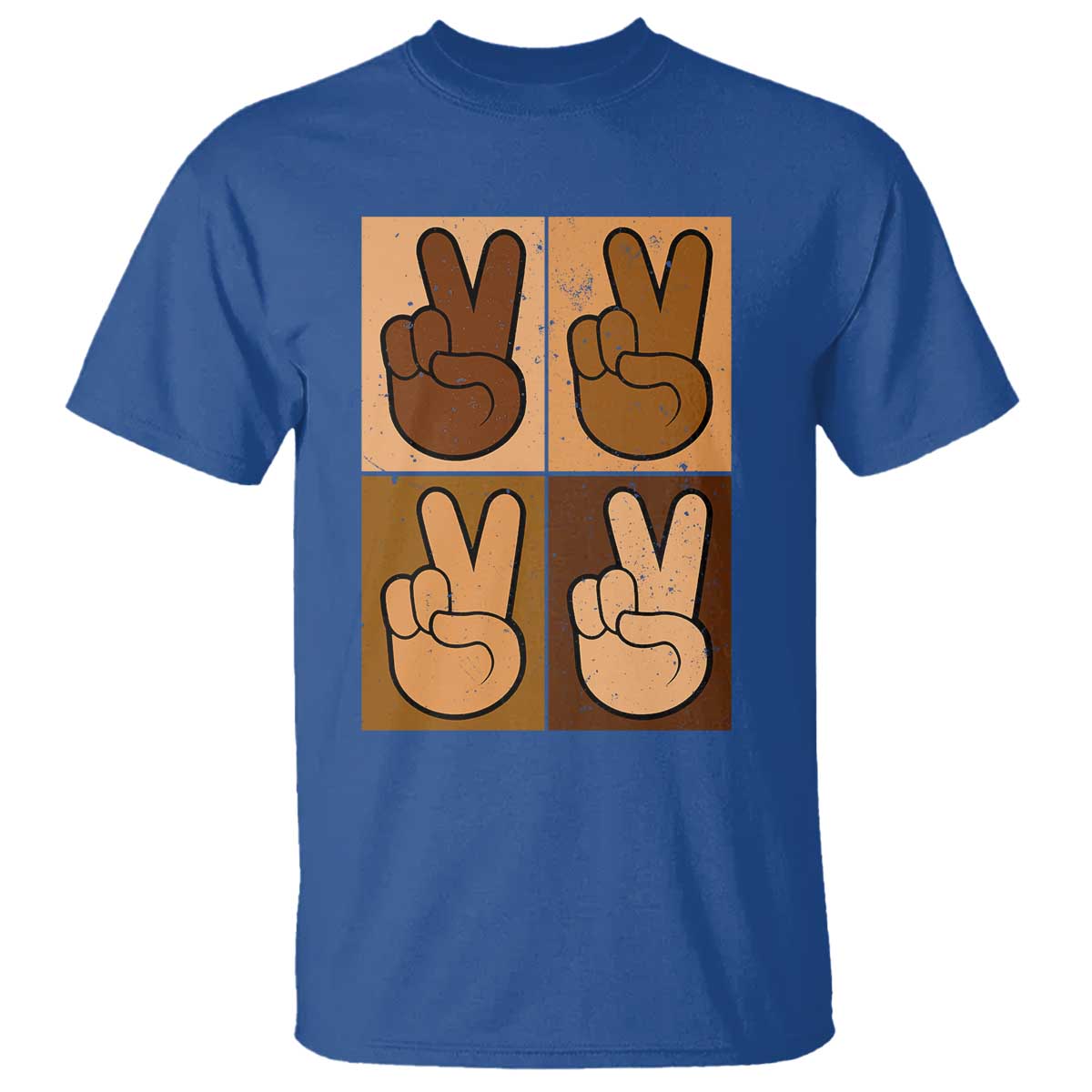 Peace Sign Equality for All T Shirt Peace Out V Fingers Hand Equal Rights TS10 Royal Blue Print Your Wear