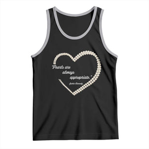 Pearls Are Always Appropriate Tank Top Jacqueline Kennedy Quotes TS11 Black Athletic Heather Print Your Wear