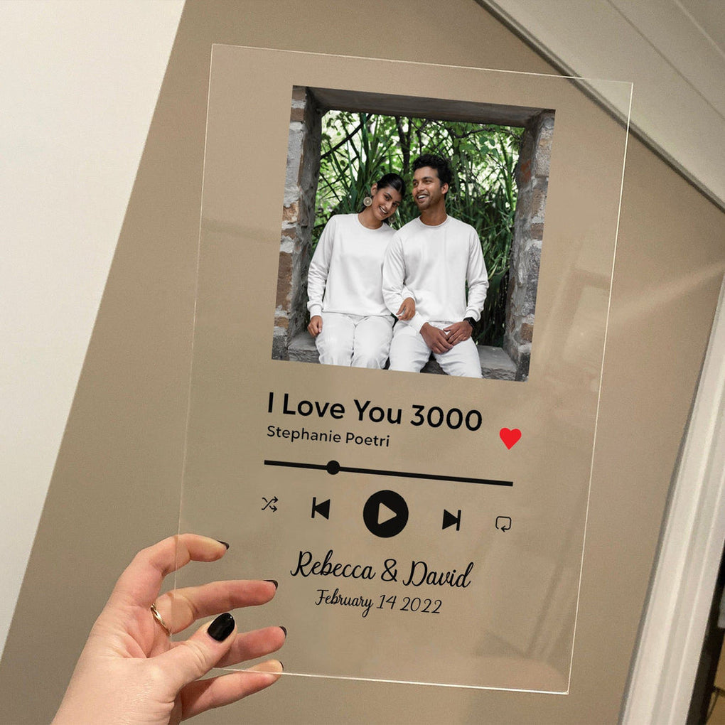 Custom Favorite Song Plaque - Personalized Photo Anniversary Valentine Couples Gift Acrylic Plaque CTM02 Custom - Printyourwear