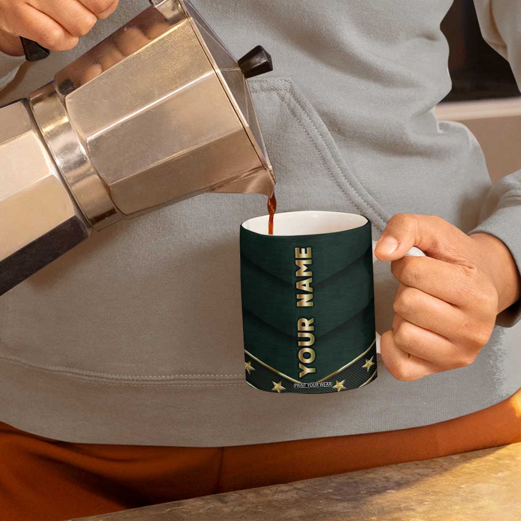 Personalized American Patriot Coffee Mug Custom Name Land Of The Free Because Of The Brave TB09 Print Your Wear