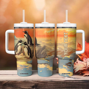 Personalized Antique Penguins Tumbler With Handle with Vintage Style Illustration TS04 Print Your Wear