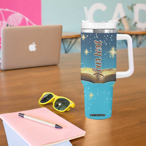 Personalized Beagle Reading Books Tumbler With Handle Cute Pet Illustration TS04 Print Your Wear