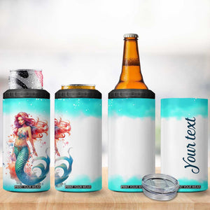 Personalized Beautiful Mermaid 4 in 1 Can Cooler Tumbler with Elegant Underwater Theme TS04 Print Your Wear
