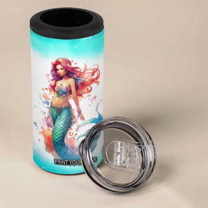 Personalized Beautiful Mermaid 4 in 1 Can Cooler Tumbler with Elegant Underwater Theme TS04 Print Your Wear
