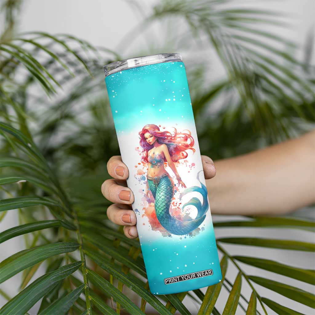 Personalized Beautiful Mermaid Skinny Tumbler with Elegant Underwater Theme TS04 Print Your Wear