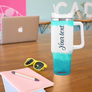 Personalized Beautiful Mermaid Tumbler With Handle with Elegant Underwater Theme TS04 Print Your Wear