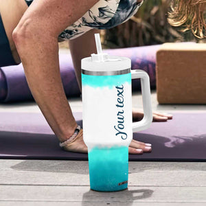 Personalized Beautiful Mermaid Tumbler With Handle with Elegant Underwater Theme TS04 Print Your Wear