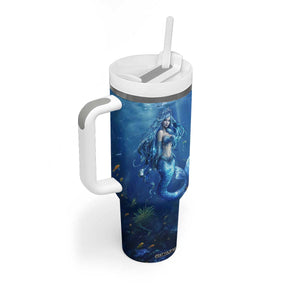 Personalized Blue Mermaid Tumbler With Handle with Oceanic Fantasy Design TS04 Print Your Wear