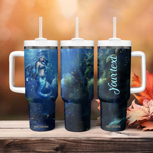 Personalized Blue Mermaid Tumbler With Handle with Oceanic Fantasy Design TS04 Print Your Wear
