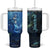 Personalized Blue Mermaid Tumbler With Handle with Oceanic Fantasy Design TS04 One Size: 40 oz Multicolor Print Your Wear