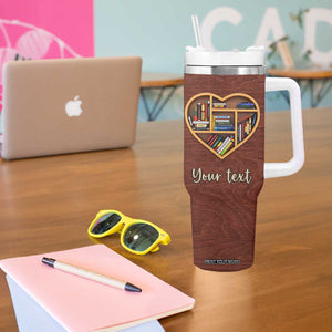 Personalized Book Lover Tumbler With Handle with Things I Do In My Spare Time Theme TS04 Print Your Wear