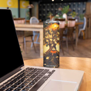 Personalized Book Skinny Tumbler Quote A Book A Day Keeps Reality Away Design TS04 Print Your Wear
