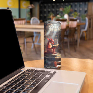 Personalized Book Skinny Tumbler Quote In A World Of Bookworms Be A Book Dragon TS04 Print Your Wear