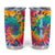 Personalized Butterfly Tumbler Cup with Hippie Tie Dye Inspired Art TS04 Multicolor Print Your Wear