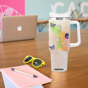 Personalized Butterfly Tumbler With Handle with Faith Theme and Uplifting Quote TS04 Print Your Wear