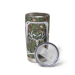 Personalized Camouflage Deer Skull Tumbler Cup with Hunting Style Design TS04 Print Your Wear