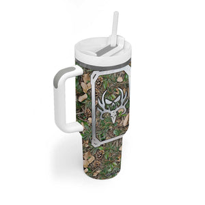 Personalized Camouflage Deer Skull Tumbler With Handle with Hunting Style Design TS04 Print Your Wear