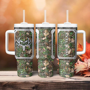 Personalized Camouflage Deer Skull Tumbler With Handle with Hunting Style Design TS04 Print Your Wear