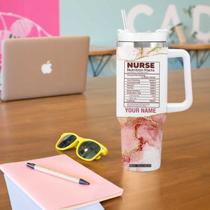 Personalized Coffee Tumbler With Handle Scrubs Rubber Gloves Nurse Quote Design TS04 Print Your Wear