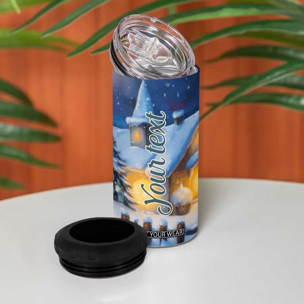 Personalized Cold Penguin 4 in 1 Can Cooler Tumbler with Winter Expression Design TS04 Print Your Wear