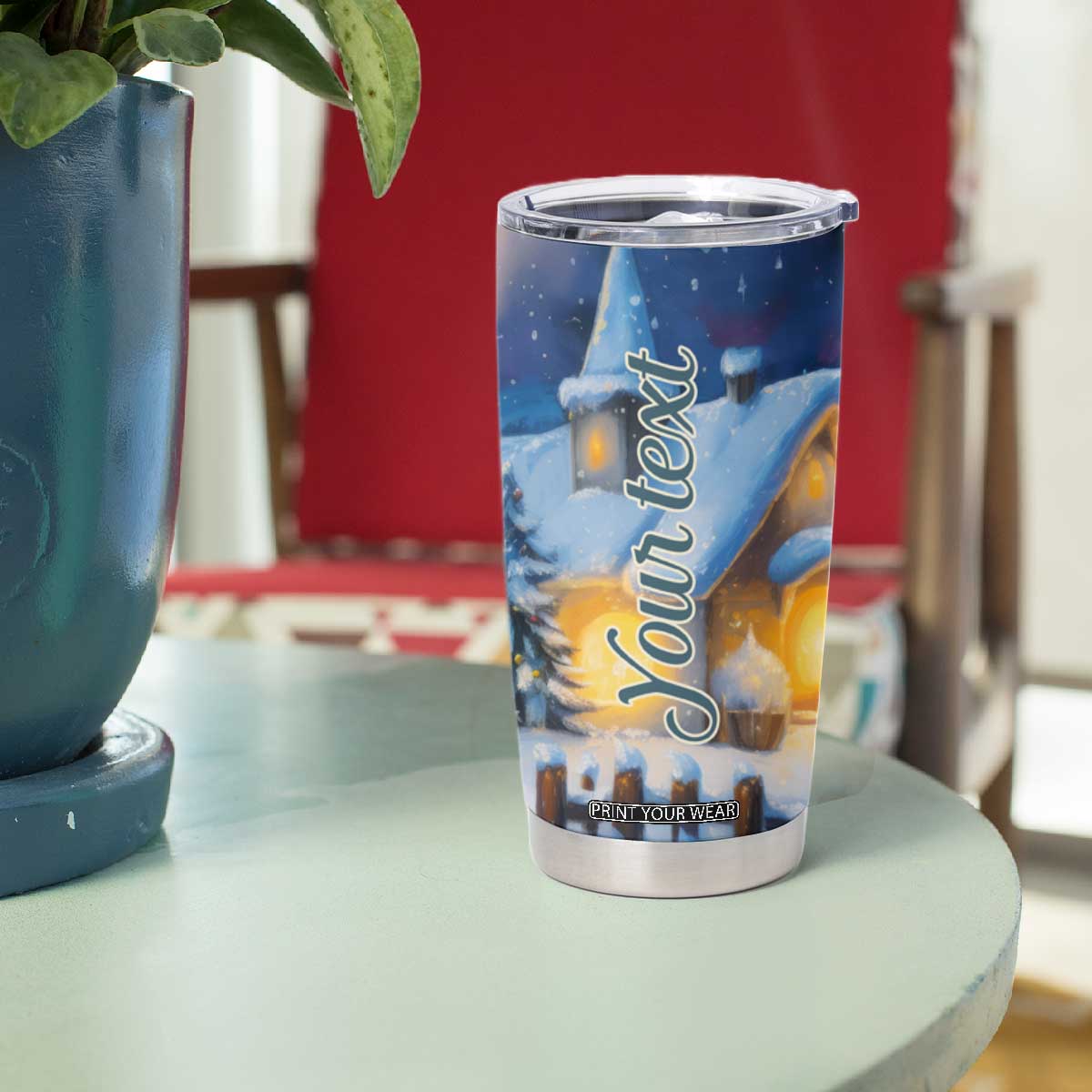 Personalized Cold Penguin Tumbler Cup with Winter Expression Design TS04 Print Your Wear
