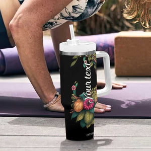 Personalized Colorful Floral Sloth Tumbler With Handle with Artistic Design TS04 Print Your Wear