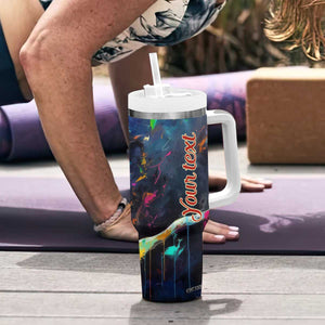 Personalized Colorful Koala Tumbler With Handle with Vibrant Artistic Theme TS04 Print Your Wear