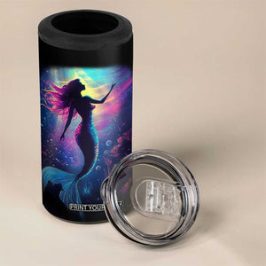 Personalized Colorful Mermaid 4 in 1 Can Cooler Tumbler with Vibrant Art Style TS04 Print Your Wear
