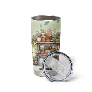 Personalized Cozy Gardening Corner Tumbler Cup with Plant Theme TS04 Print Your Wear