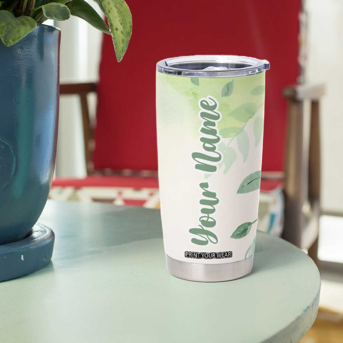 Personalized Cozy Gardening Corner Tumbler Cup with Plant Theme TS04 Print Your Wear