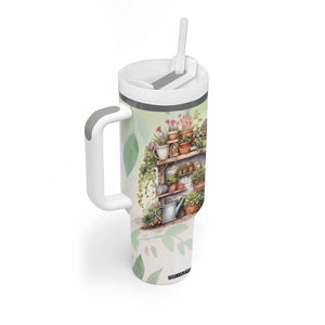 Personalized Cozy Gardening Corner Tumbler With Handle with Plant Theme TS04 Print Your Wear