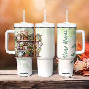 Personalized Cozy Gardening Corner Tumbler With Handle with Plant Theme TS04 Print Your Wear