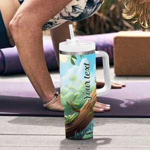 Personalized Cute Koala Tumbler With Handle with Playful Animal Illustration TS04 Print Your Wear