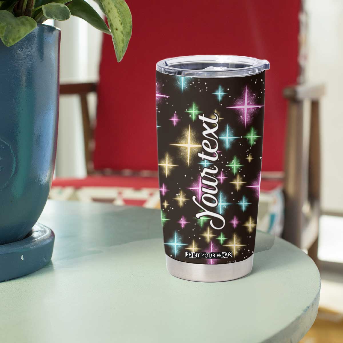 Personalized Cute Sloth Tumbler Cup Reading Books Illustration TS04 Print Your Wear