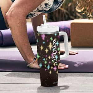 Personalized Cute Sloth Tumbler With Handle Reading Books Illustration TS04 Print Your Wear