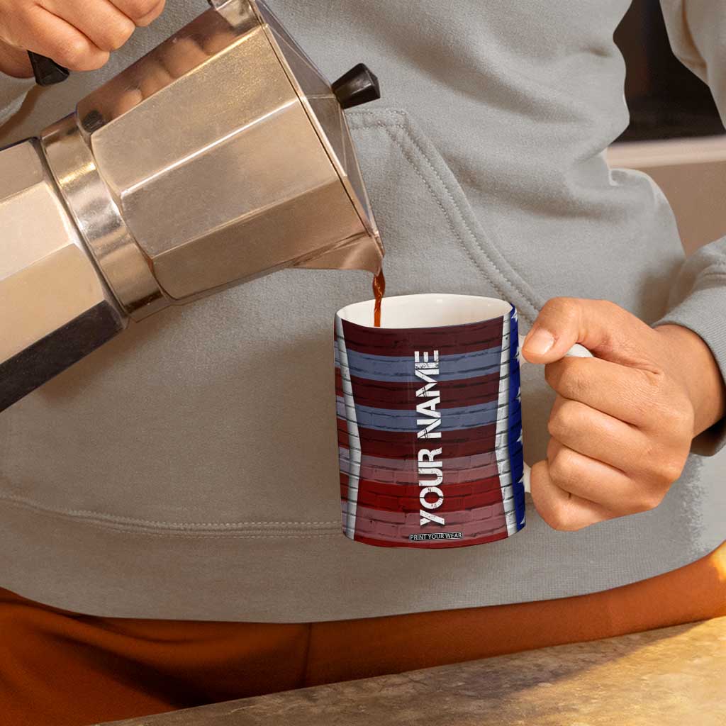 Personalized Eagle American Flag Coffee Mug Custom Name Patriotic Gifts For Men TB09 Print Your Wear