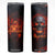 Personalized Fire Skull Skinny Tumbler with Be Badass Everyday Quote TS04 Multicolor Print Your Wear