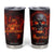 Personalized Fire Skull Tumbler Cup with Be Badass Everyday Quote TS04 Multicolor Print Your Wear