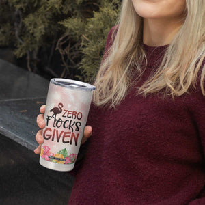 Personalized Flamingo Tumbler Cup with Zero Flocks Given Bold Theme TS04 Print Your Wear