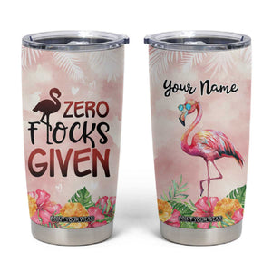 Personalized Flamingo Tumbler Cup with Zero Flocks Given Bold Theme TS04 Multicolor Print Your Wear