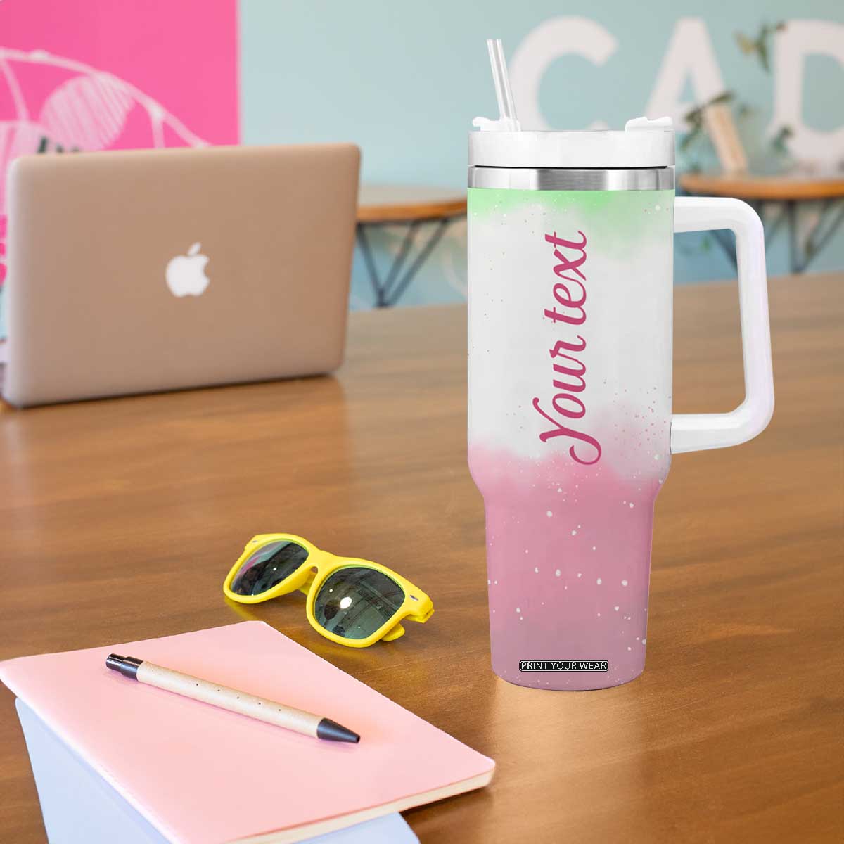 Personalized Floral Gardening Boots Tumbler With Handle with Rustic Style TS04 Print Your Wear