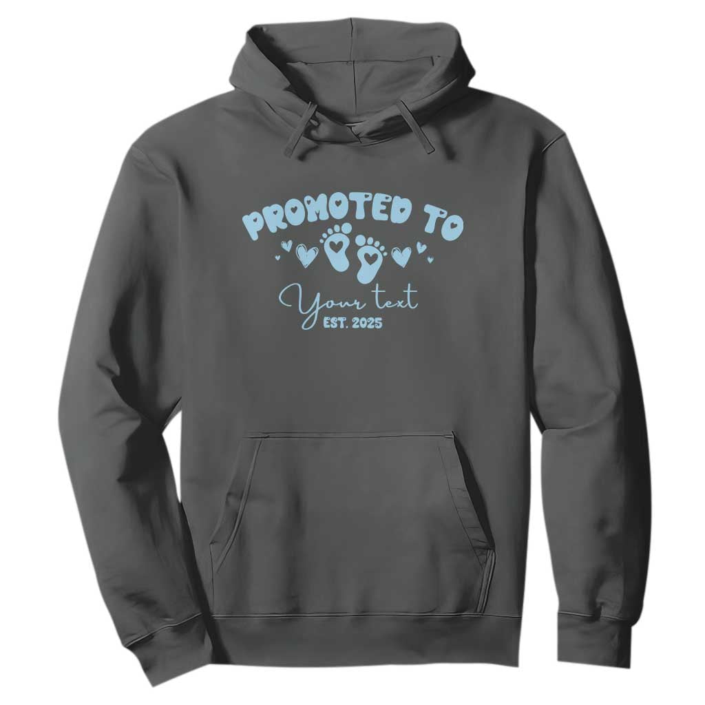 Personalized Gender Reveal Hoodie Custom Text Baby Boy Reveal Blue Family Matching TS10 Dark Heather Print Your Wear