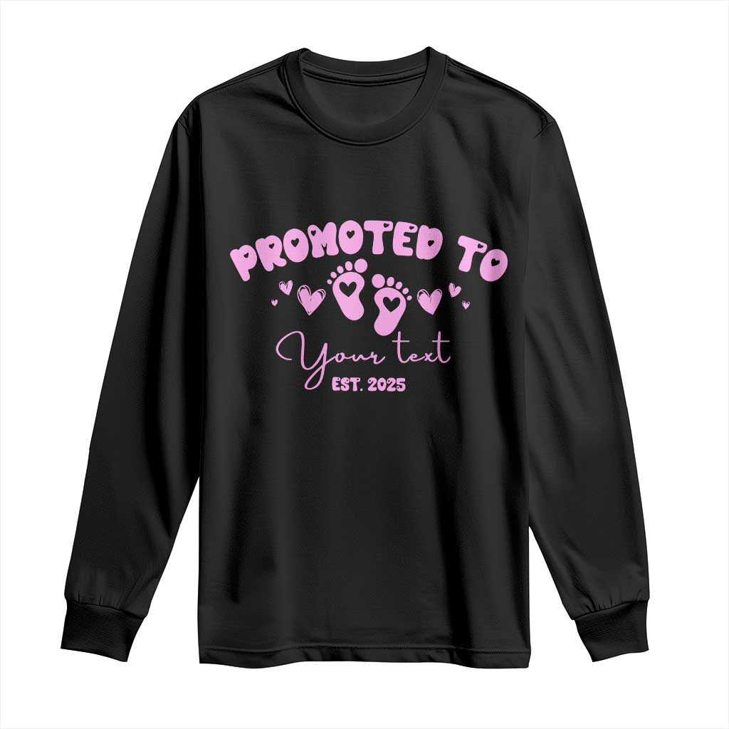 Personalized Gender Reveal Long Sleeve Shirt Custom Text Baby Girl Reveal Pink Family Matching TS10 Black Print Your Wear