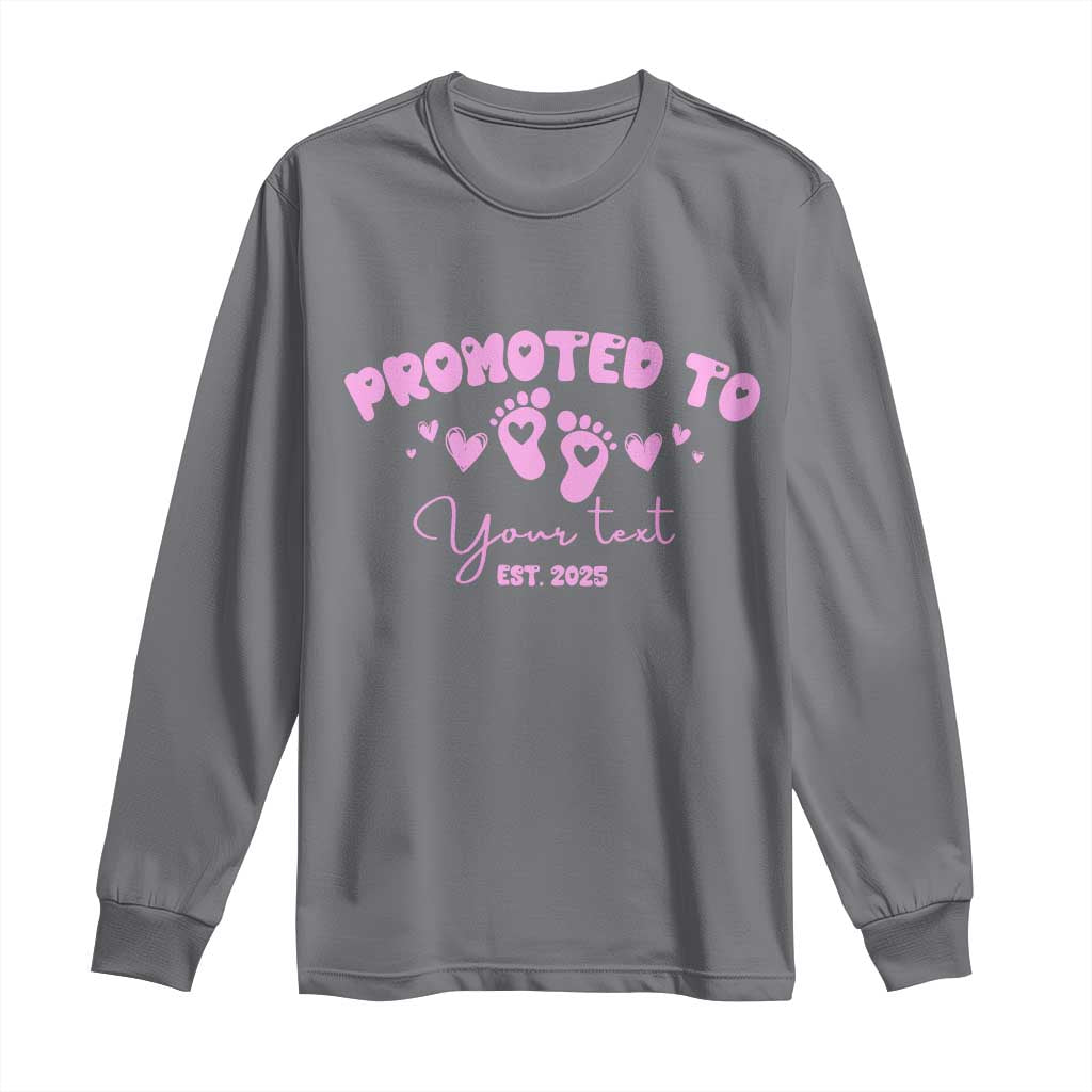 Personalized Gender Reveal Long Sleeve Shirt Custom Text Baby Girl Reveal Pink Family Matching TS10 Charcoal Print Your Wear