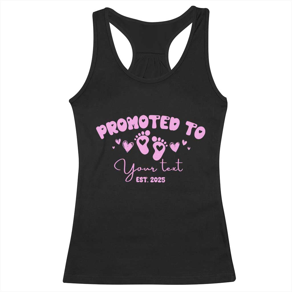 Personalized Gender Reveal Racerback Tank Top Custom Text Baby Girl Reveal Pink Family Matching TS10 Black Print Your Wear