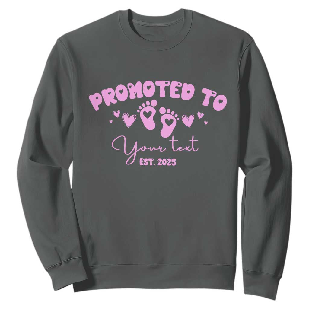 Personalized Gender Reveal Sweatshirt Custom Text Baby Girl Reveal Pink Family Matching TS10 Dark Heather Print Your Wear