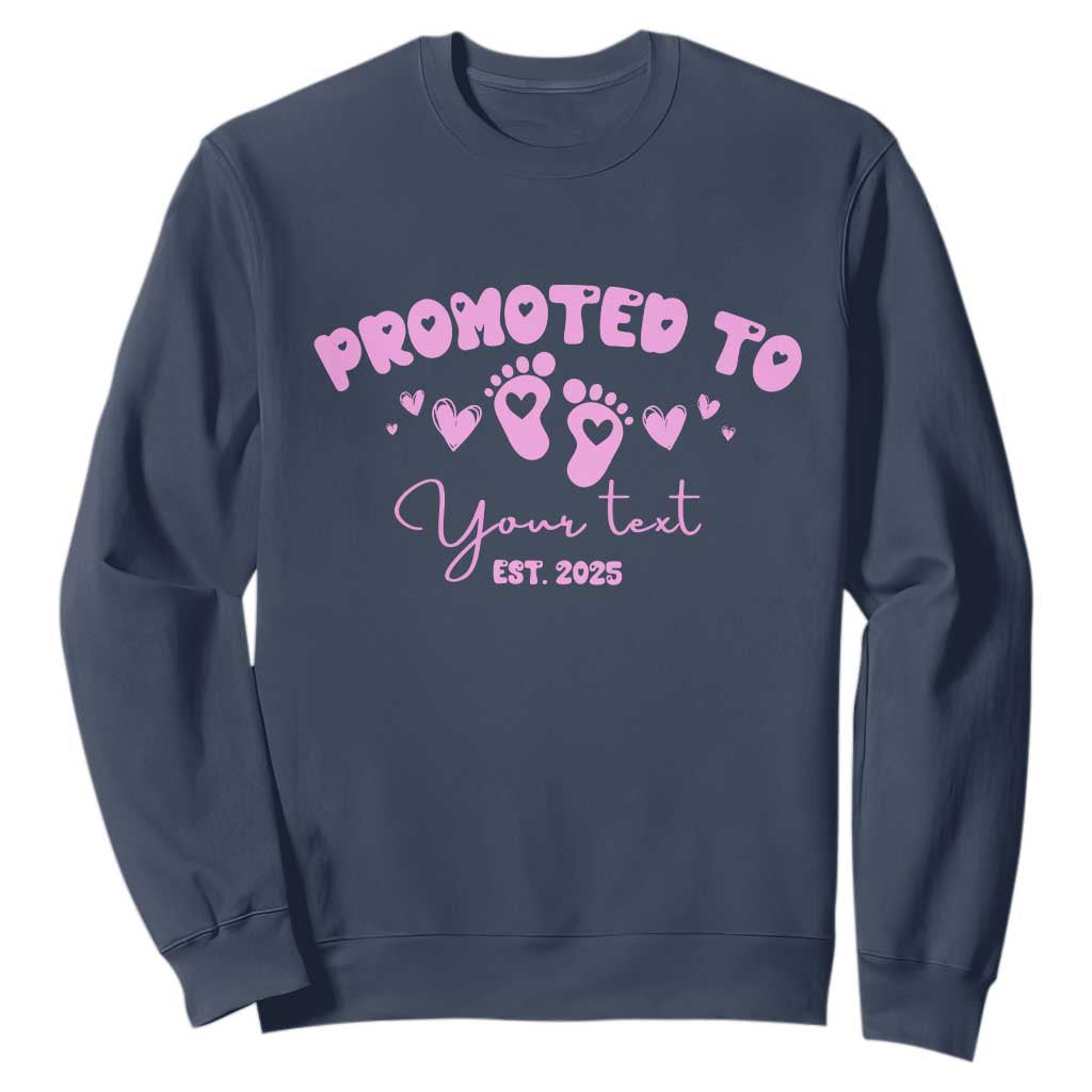 Personalized Gender Reveal Sweatshirt Custom Text Baby Girl Reveal Pink Family Matching TS10 Navy Print Your Wear
