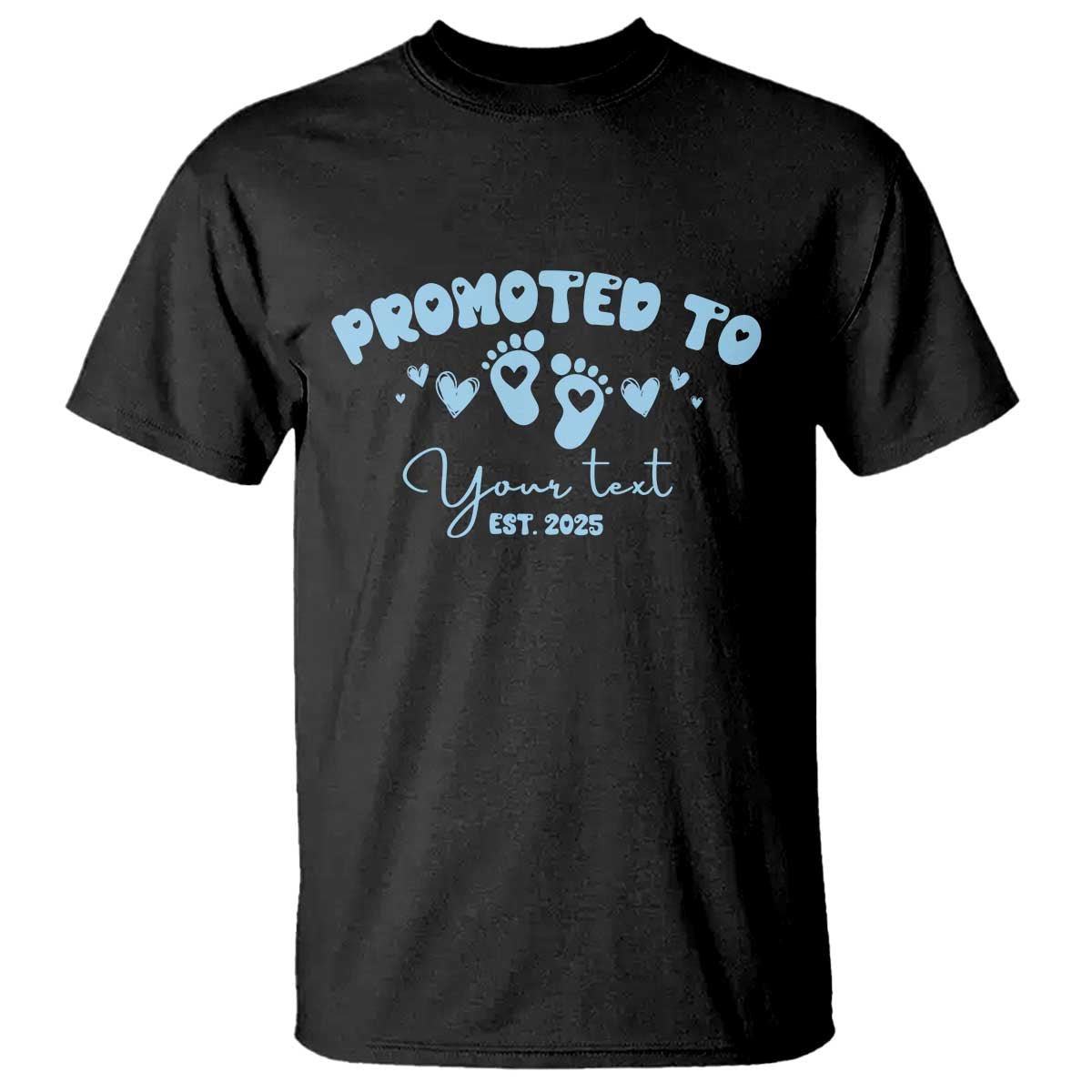 Personalized Gender Reveal T Shirt Custom Text Baby Boy Reveal Blue Family Matching TS10 Black Print Your Wear
