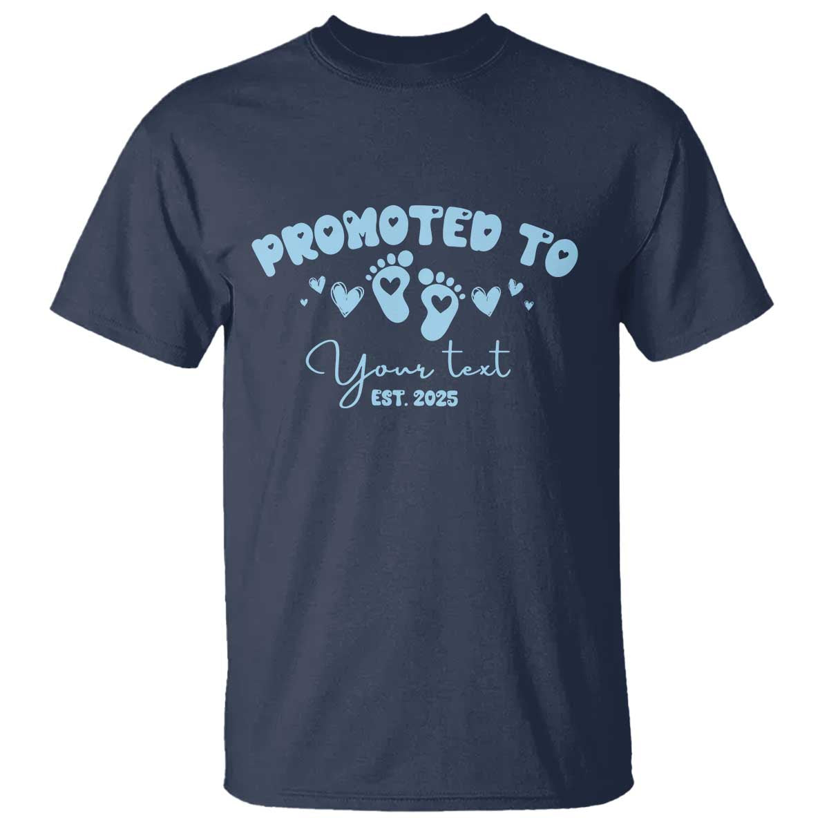 Personalized Gender Reveal T Shirt Custom Text Baby Boy Reveal Blue Family Matching TS10 Navy Print Your Wear